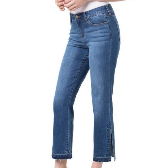liverpool the crop straight split side jeans